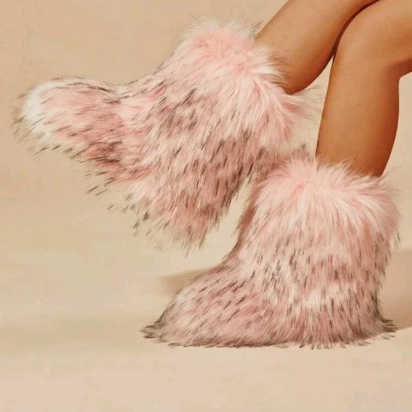 Winter Warm Fashion Casual Furry Boots With Thermal Lining Size 9 - Picture 4 of 9